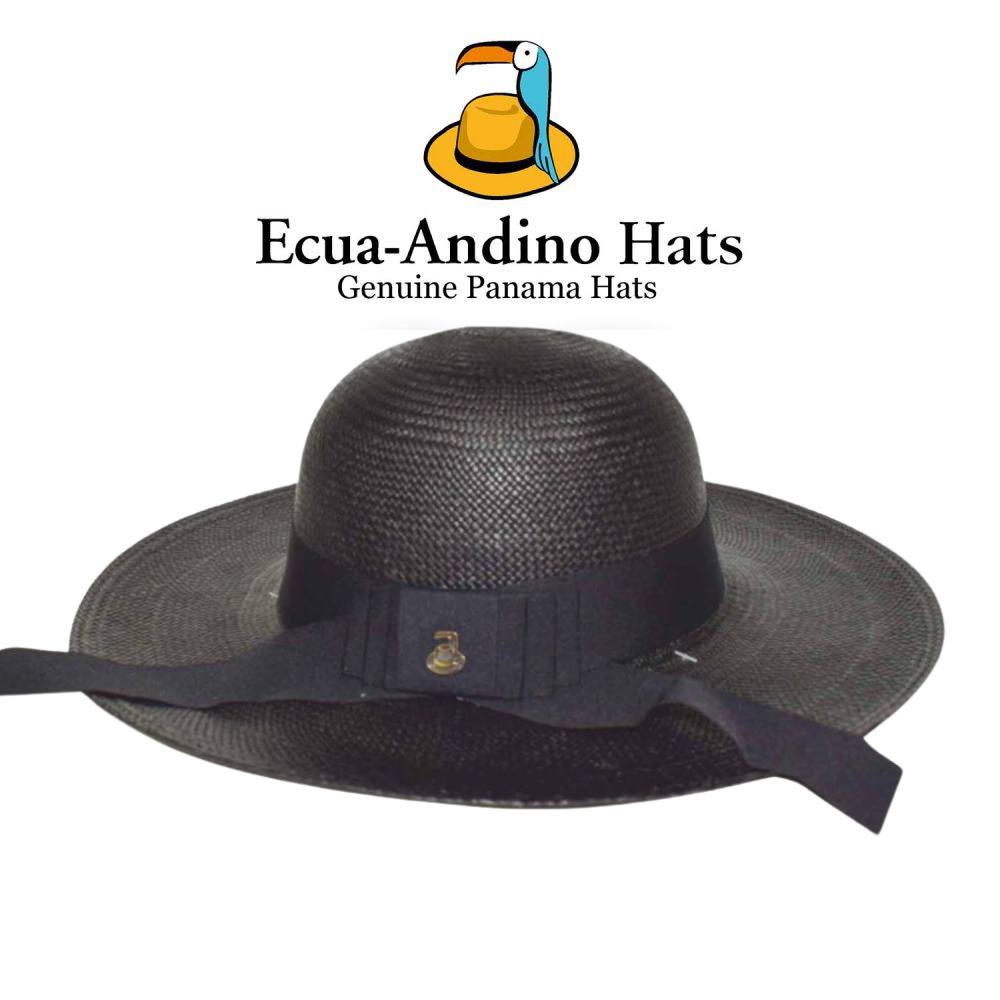 Καπέλο Panama Ecua-Andino μαύρο με μαύρη κορδέλα Μ3080