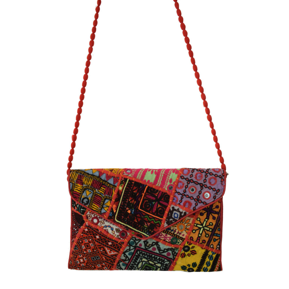 Χειροποίητη τσάντα patchwork φάκελος (4 χρώματα) Ρ223