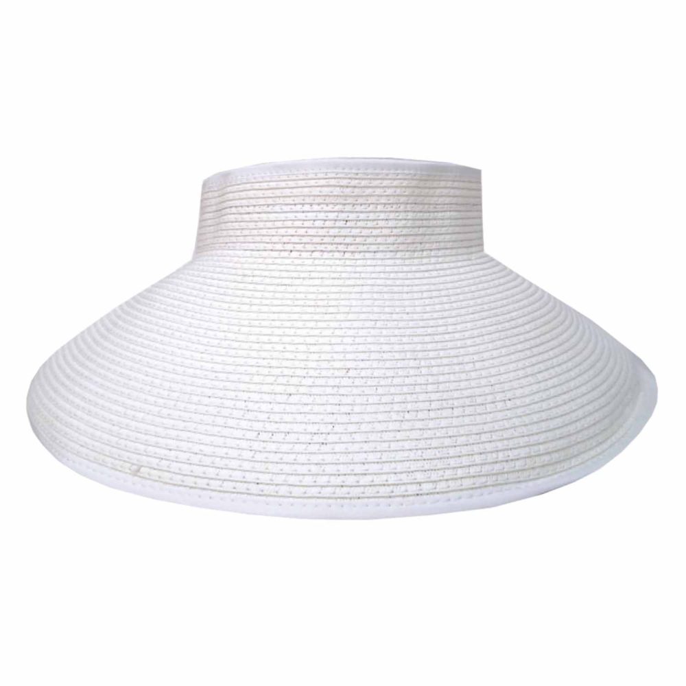 Καπέλο visor σκίαστρο ψάθινο Λευκό Μ409