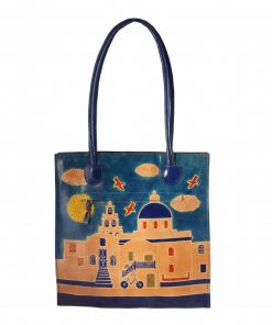 Leather bag with landscape 1500