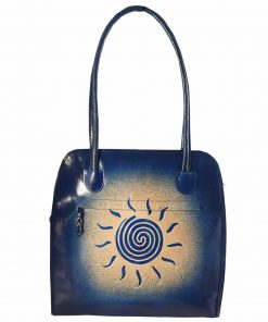 Leather bag with sun design 1510