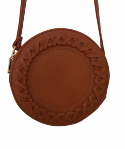 Γυναικεία Τσάντα Δερματίνης Στρογγυλή Ταμπά 1010-2