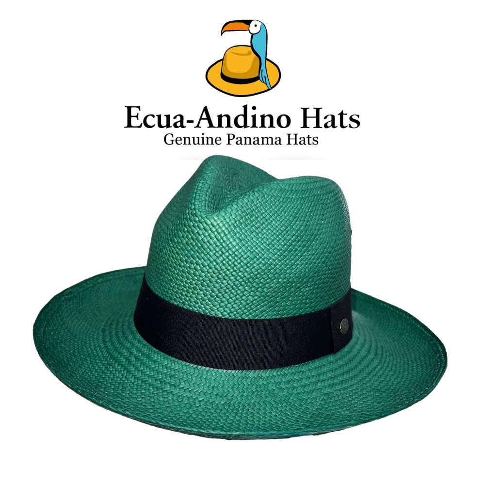Καπέλο Panama Ecua-Andino πράσινο με σκούρα μπλε κορδέλα Μ3097