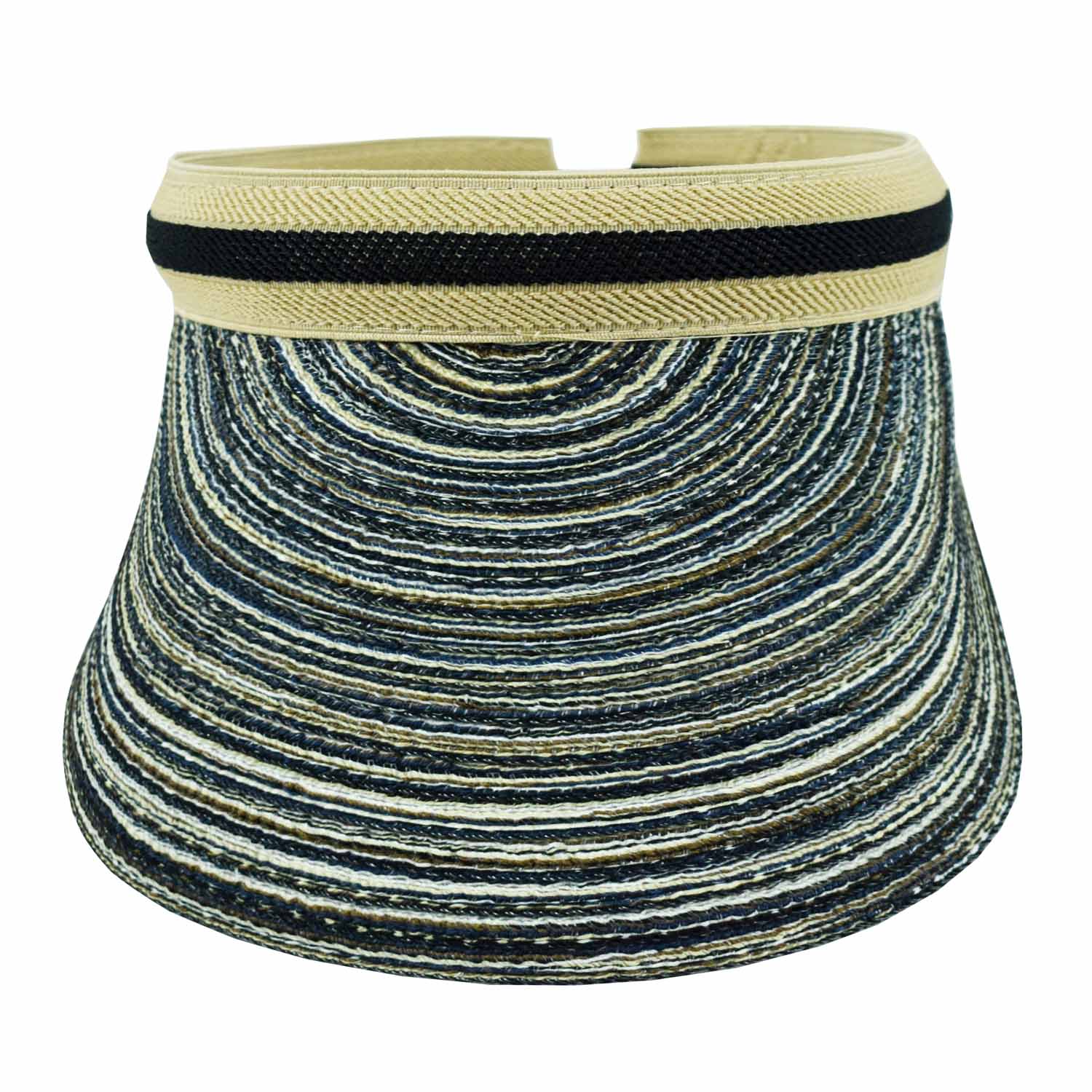 Καπέλο visor σκίαστρο ψάθινο σε σκούρο μπλε M9200