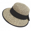 Καπέλο ψάθινο μαύρη κορδέλα Ανοιχτό-Μπεζ Μ2353