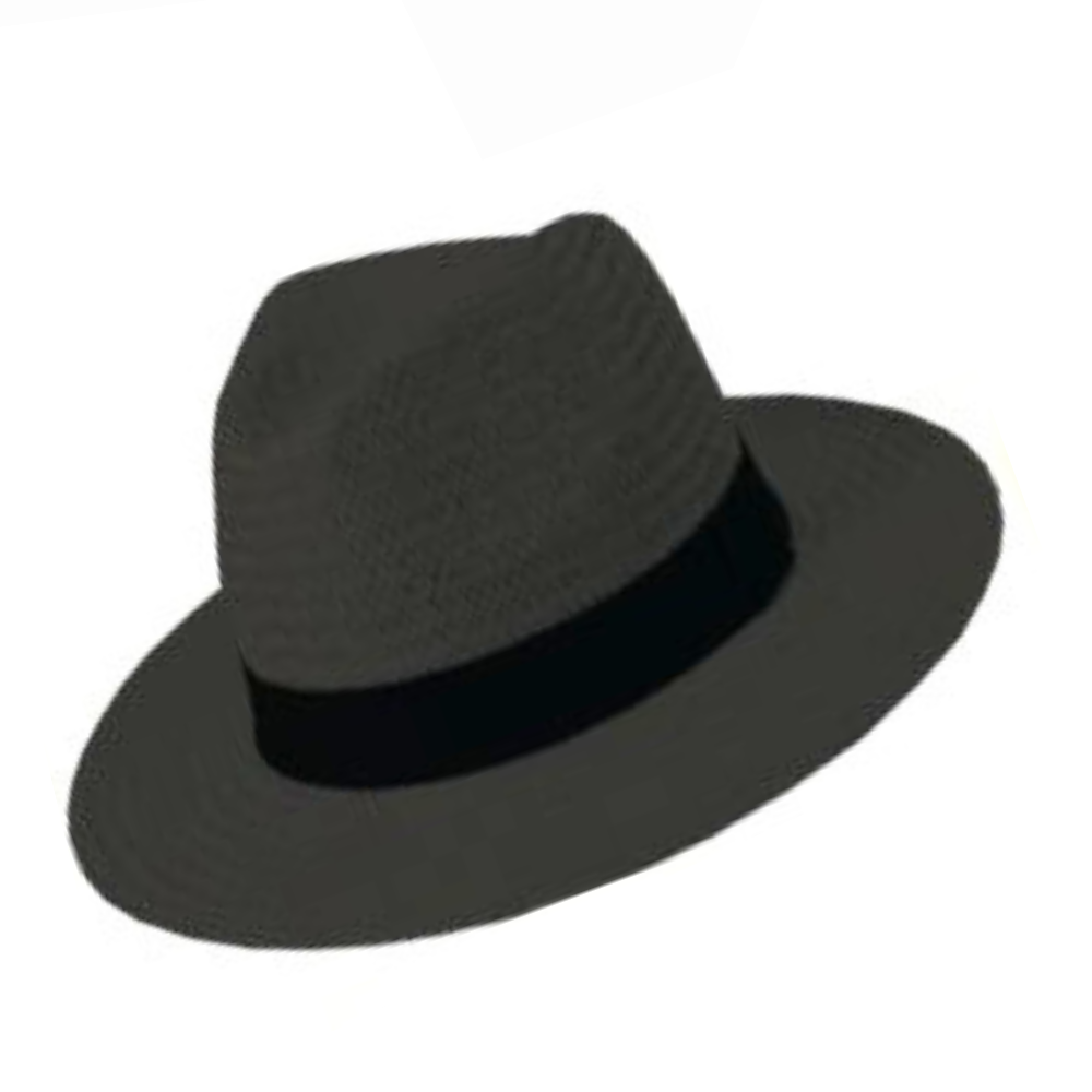 Καπέλο Style Panama μαύρο με μαύρη κορδέλα M5306