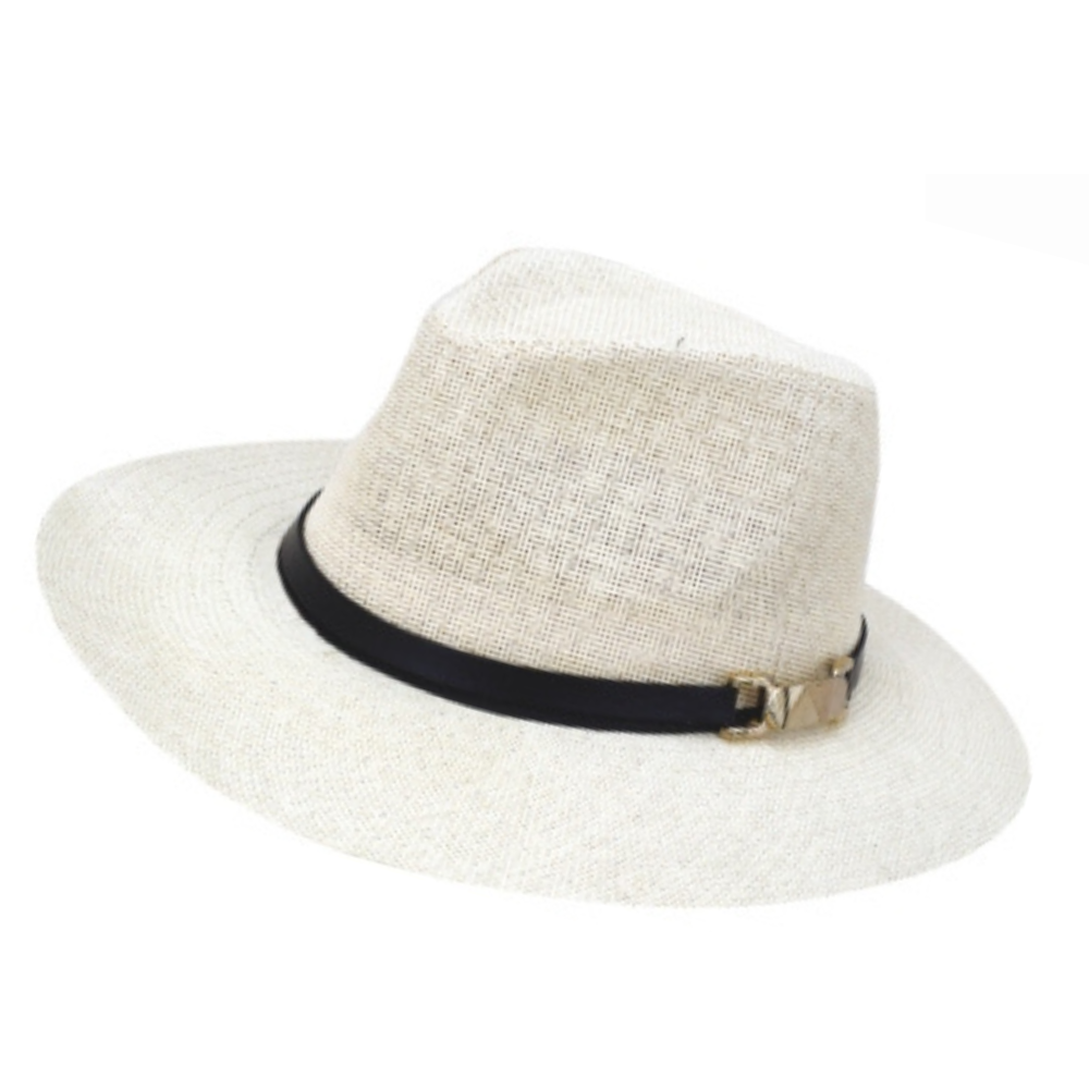 Καπέλο Republico ανδρικό λευκό κορδέλα μαύρη Μ5791