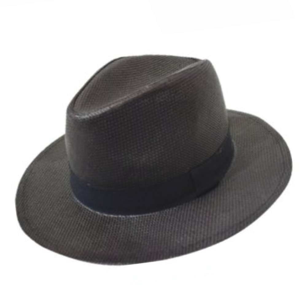 Καπέλο Style Panama μαύρο με μαύρη κορδέλα Μ5534