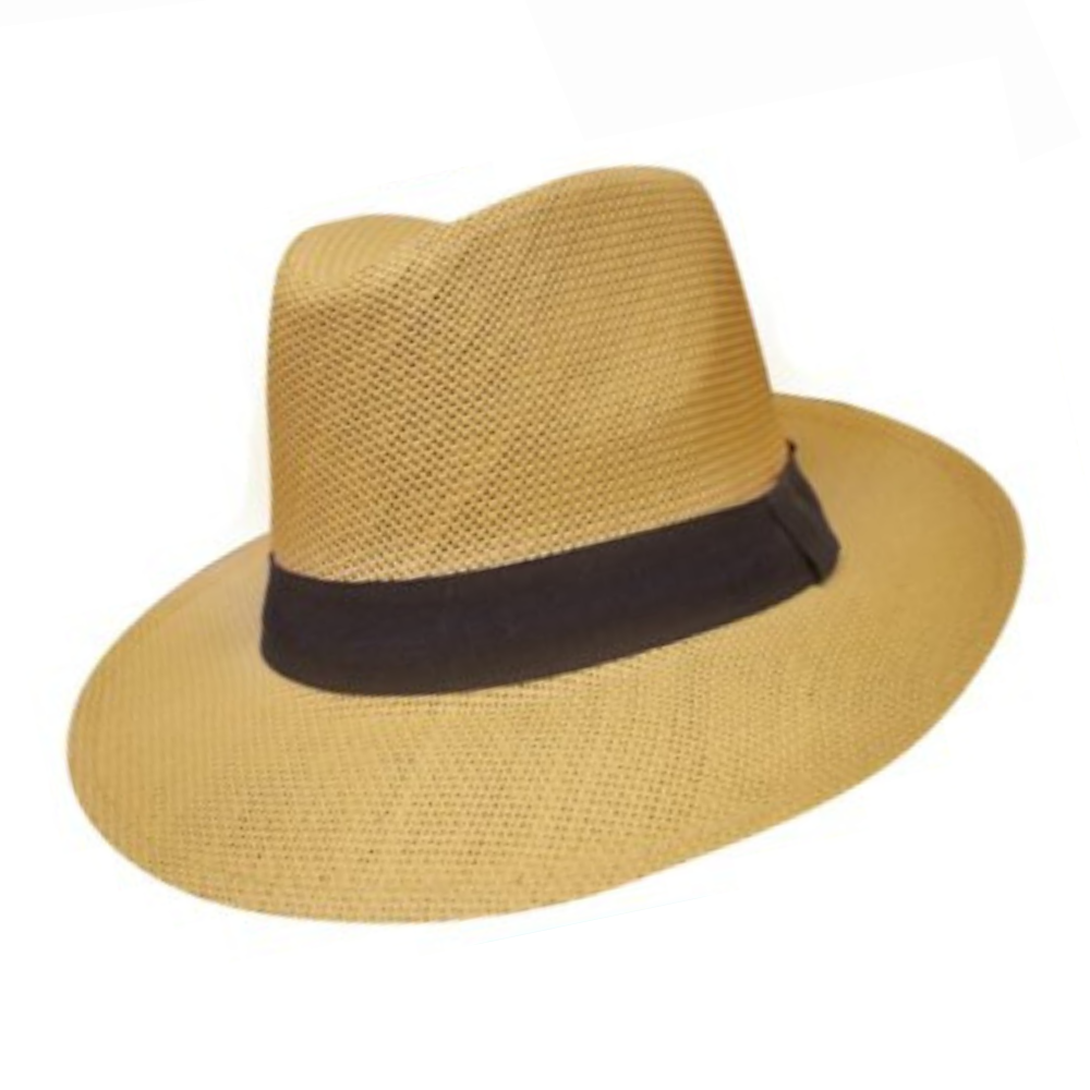 Καπέλο Style Panama μπεζ με με καφέ κορδέλα Μ5541