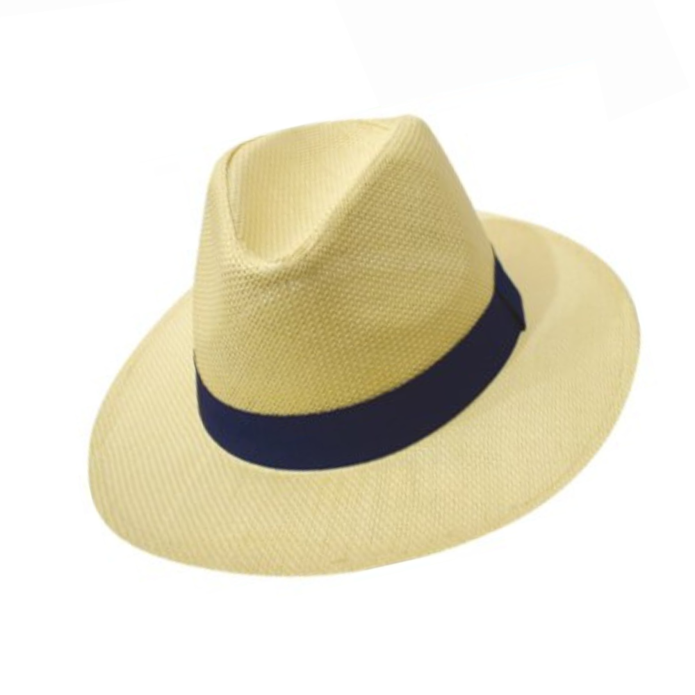 Καπέλο Style Panama μπεζ με μπλε κορδέλα Μ5532