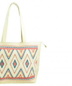Shoulder bag colorful design with rhombuses P2870