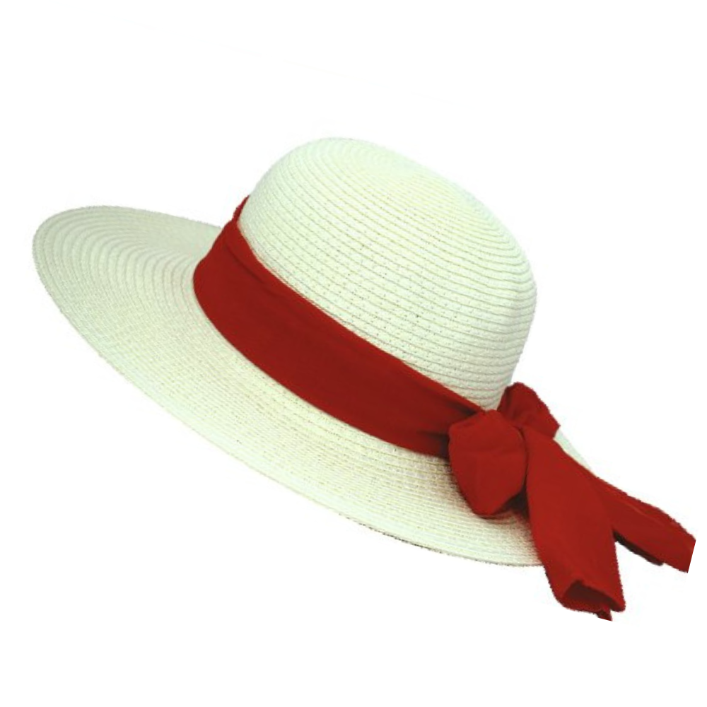 Καπέλο γυναικείο του πάγου με κόκκινη κορδέλα Μ1541