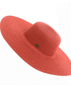 Large brim red hat on sale