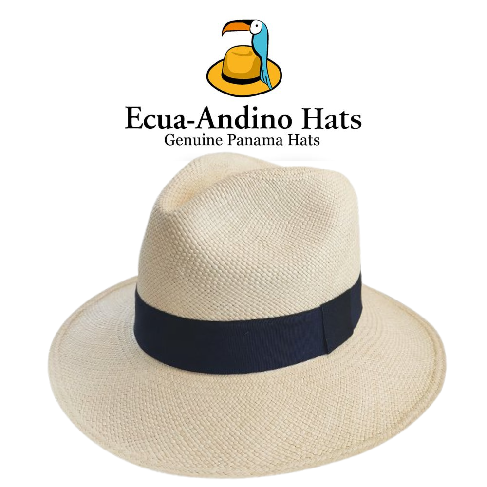 Καπέλο Panama Ecua-Andino φυσικό με μπλε κορδέλα Μ3090