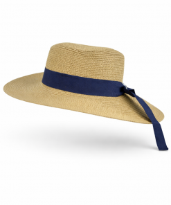 Mπεζ Γυναικείο Ψάθινο Καπέλο Με Φαρδύ Γείσο