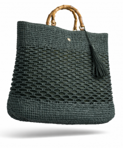 Γυναικεία Τσάντα Ώμου Πλεκτή Χακί