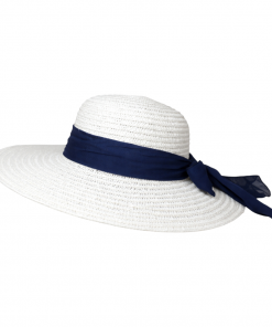 Mπεζ Γυναικείο Ψάθινο Καπέλο Με Φαρδύ Γείσο